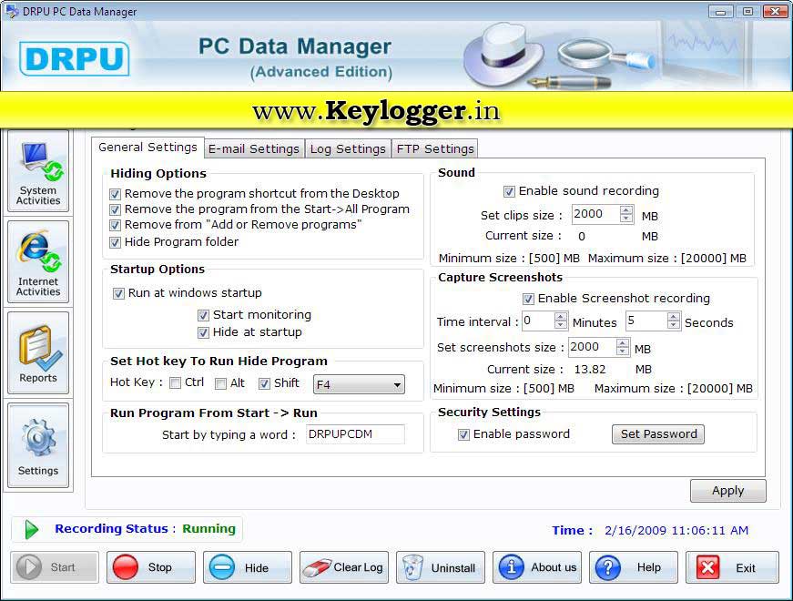 Screenshot of Download Key Logger
