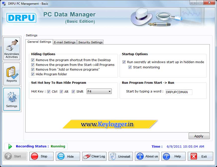 Screenshot of Baixar Keylogger