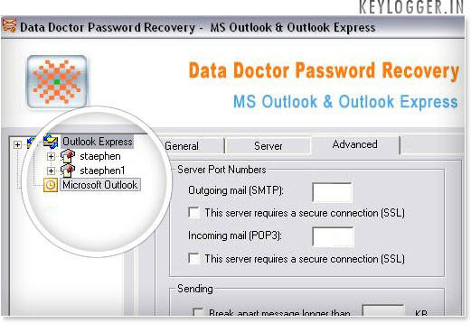 Outlook express password recovery software